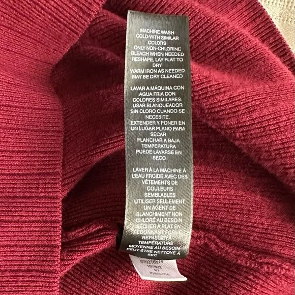 White House Black Market Off-Shoulder Burgundy Sweater - Picture 14 of 14